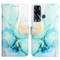 For Tecno Pova Neo(LE6) PT003 Marble Pattern Flip Leather Phone Case(Green LS003)