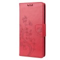 For Nokia G21 Butterfly Flower Pattern Leather Phone Case(Red)