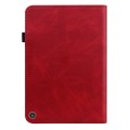 For Amazon Fire HD 10 Plus / Fire HD 10 (2021) Solid Color Embossed Striped Leather Case(Red)