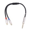 TC030YTR048-03 6.35mm Male to Dual RCA Female Bifurcated Audio Cable, Length: 30cm