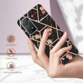 For Xiaomi Redmi Note 11 Pro 5G / 4G Splicing Marble Flower Pattern TPU Phone Case(Black Flower)