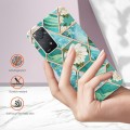 For Xiaomi Redmi Note 11 Pro 5G / 4G Splicing Marble Flower Pattern TPU Phone Case(Blue Flower)
