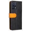 For OPPO Realme 9 Pro+ Stitching-Color PU Leather Phone Case(Orange)