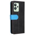 For OPPO Realme GT2 Pro Stitching-Color PU Leather Phone Case(Blue)