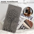 For Nokia 3.4 / 5.4 Tree & Deer Pattern Pressed Flip Leather Phone Case(Grey)