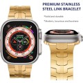 Steel Watch Band For Apple Watch Series 9&8&7 41mm / SE 3&SE 2&6&SE&5&4 40mm / 3&2&1 38mm(Rose Gold)