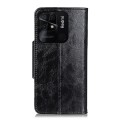 For Xiaomi Redmi 10C Crazy Horse Texture Magnetic Flip Leather Phone Case(Black)