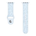 Butterflies Love Flower Embossing Silicone Watch Band For Apple Watch Ultra 49mm&Watch Ultra 2 49mm