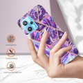 For OPPO Realme 9 Pro+ 5G Electroplating IMD Splicing Marble TPU Phone Case(Dark Purple)