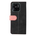 For Xiaomi Redmi 10C / Redmi 10 India Stitching-Color Horizontal Flip Leather Case(Pink)