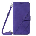 For Xiaomi Redmi 9A / 9i / 9AT Crossbody 3D Embossed Flip Leather Phone Case(Purple)