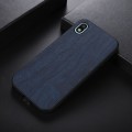 For Sony Xperia Ace III Wood Texture PU Phone Case(Blue)