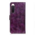 For Sony Xperia 10 IV Retro Crazy Horse Texture Horizontal Flip Leather Phone Case(Purple)