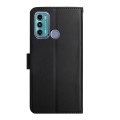 For Motorola Moto G60 Genuine Leather Fingerprint-proof Horizontal Flip Phone Case(Black)