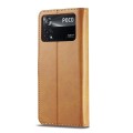 For Xiaomi Poco X4 Pro 5G LC.IMEEKE Calf Texture Leather Phone Case(Brown)