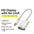 Baseus Lite Series HDMI to VGA Adapter 3.5 mm Aux Port & Micro USB Power Input(White)