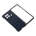 For vivo X Fold Accurate Hole Crocodile Texture Genuine Leather Phone Case(Blue)