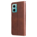 For Xiaomi Redmi Note 11E Fashion Calf Texture Zipper Horizontal Flip Leather Case(Brown)