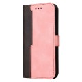For Xiaomi Redmi Note 11E Stitching-Color Horizontal Flip Leather Case(Pink)