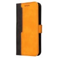 For Xiaomi Redmi Note 11E Stitching-Color Horizontal Flip Leather Case(Orange)