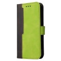 For Xiaomi Redmi Note 11E Stitching-Color Horizontal Flip Leather Case(Green)
