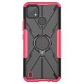 For OPPO Realme C21Y Armor Bear Shockproof PC + TPU Phone Case(Rose Red)