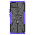 For OPPO Realme C21Y Armor Bear Shockproof PC + TPU Phone Case(Purple)