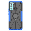 For Tecno Pop 5 LTE Armor Bear Shockproof PC + TPU Phone Case(Blue)