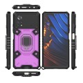 For Xiaomi Poco X4 Pro 5G Space PC+TPU Shockproof Phone Case with Ring Holder(Purple)