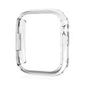 Electroplated PC Hollow Watch Protective Case For Apple Watch Series 8 / 7 41mm(Transparent)