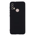 For Motorola Moto E20 / E30 / E40 Pure Color Liquid Silicone Shockproof Phone Case(Black)