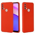 For Motorola Moto E20 / E30 / E40 Pure Color Liquid Silicone Shockproof Phone Case(Red)