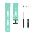 For Garmin Forerunner 35 Black Buckle Silicone Watch Band(Mint Green)