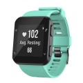 For Garmin Forerunner 35 Black Buckle Silicone Watch Band(Mint Green)