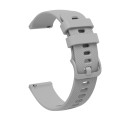 22mm Pockmarked Tonal Buckle Silicone Watch Band for Huawei Watch / Samsung Galaxy Watch(Grey)