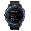 Smartwatch Dial Bezel Ring Cover For Garmin Fenix 7X(Blue Ring White Characters)