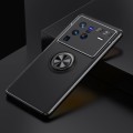 For vivo X80 Pro Metal Ring Holder 360 Degree Rotating TPU Phone Case(Black)