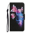 For Xiaomi Redmi Note 11 5G China Coloured Drawing Pattern Leather Phone Case(Three Fluorescent Butt