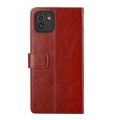For Samsung Galaxy A03 166mm EU Version Y Stitching Horizontal Flip Leather Phone Case(Brown)