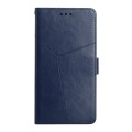 For Samsung Galaxy A73 5G Y Stitching Horizontal Flip Leather Phone Case(Blue)