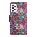 For Samsung Galaxy A53 5G Painted Pattern Horizontal Flip Leather Phone Case(Rhombus Kaleidoscope)