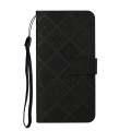 For OPPO A16 Ethnic Style Embossed Pattern Leather Phone Case(Black)