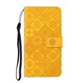 For vivo V21e 4G Ethnic Style Embossed Pattern Leather Phone Case(Yellow)
