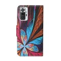 For Xiaomi Redmi Note 10 Pro Colored Drawing Pattern Flip Leather Case(Colorful Flowers)