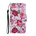 For Xiaomi Mi 10T Lite 5G Colored Drawing Pattern Flip Leather Case(Peony)