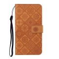 For OPPO A54 Ethnic Style Embossed Pattern Leather Phone Case(Brown)