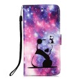 For Samsung Galaxy A13 4G Colored Drawing Pattern Plain Weave Leather Phone Case(Baby Panda)