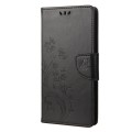 For Xiaomi Redmi 10A Butterfly Flower Pattern Flip Leather Phone Case(Black)