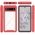 For Google Pixel 6a Starry Sky Solid Color Series PC + TPU Phone Case(Red)