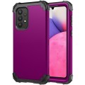 For Samsung Galaxy A33 5G PC + Silicone Phone Case(Dark Purple+Black)